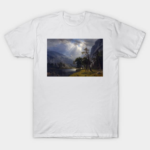 Mount Starr King, Yosemite by Albert Bierstadt T-Shirt by Classic Art Stall